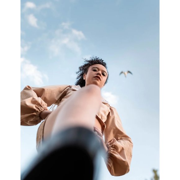 Vintage Pearl Collar, Puff sleeve, Sexy Victorian, Lace side Shorts Suit New - Picture 3 of 8